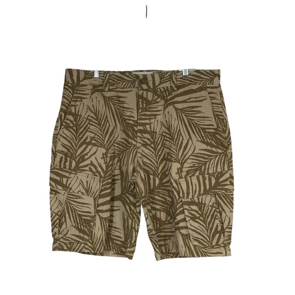 SUN + STONE - MEN'S 36 - TAN COMBO COTTON BLEND CARGO SHORTS - Picture 1 of 9